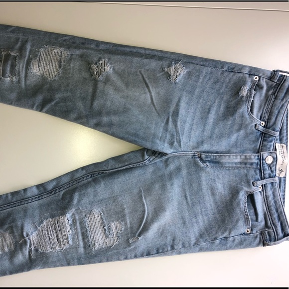 Abercrombie & Fitch Denim - High waisted distressed super skinny jeans